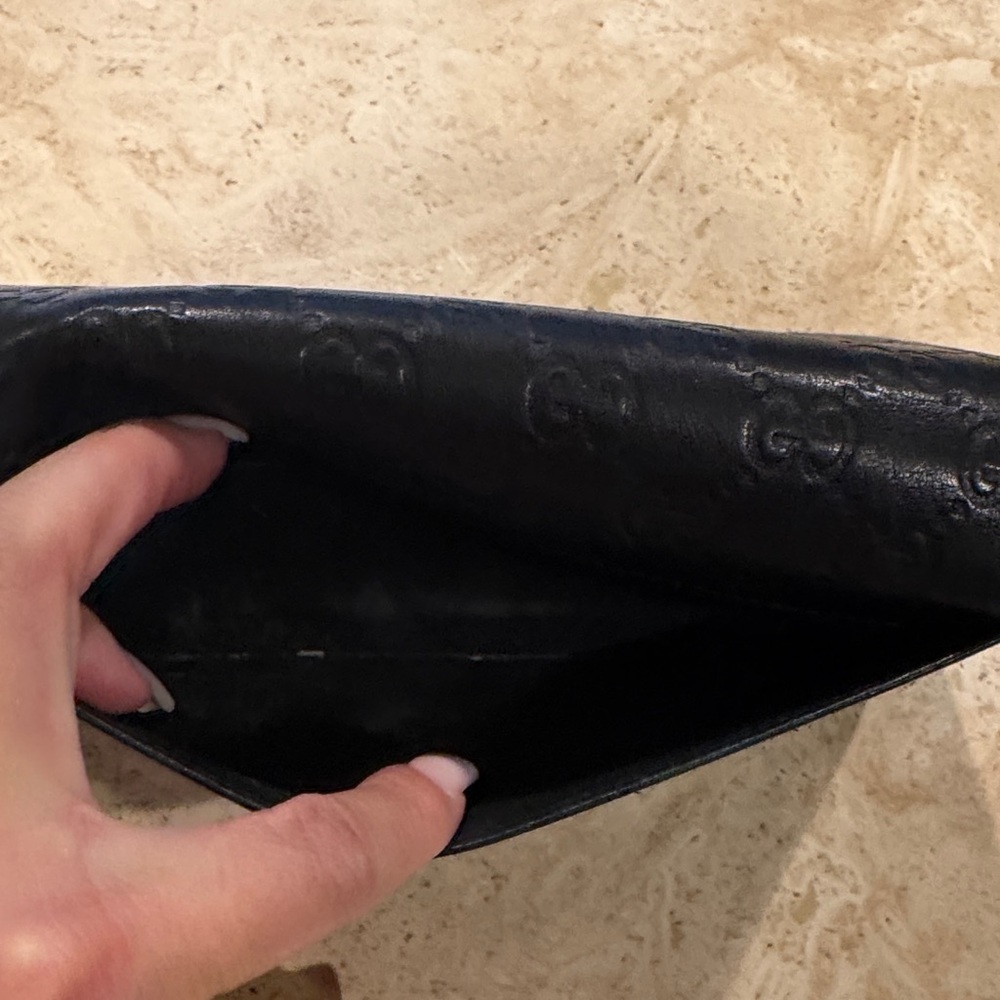 Gucci Black Embossed GG Leather Long Wallet - Picture 8 of 8